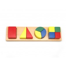 Wooden Shape and Fraction Puzzle Wooden Shape and Fraction Puzzle